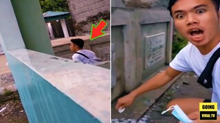 Habang Nasa Simenteryo Si Kuya AKALA Nya Sya Lang Mag Isa Ng May Narinig ITO!😱😂 -Funny Videos