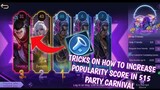 How to get more popularity score fast in 515 party carnival 2021 Mobile Legends