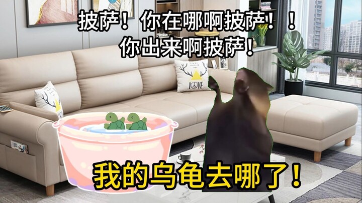 【Meme kucing】Kura-kuraku sebesar ini! Kemana perginya!
