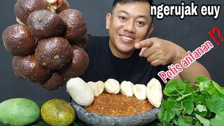 RUJAK BUAH SEGAR + SALAK + MANGGA MUDA + KEDONGDONG + BENGKOANG + PETIS ANTANAN