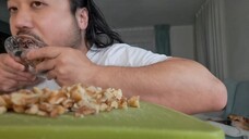 ASMR FAST & AGRESSIVE PLATE LICKING CHOPPED WALNUTS