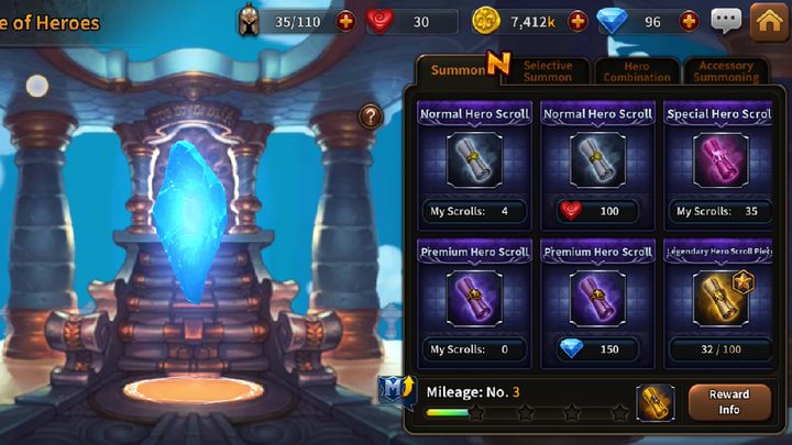 Along With The Gods Knights of Dawn: Buying And Openning of Special hero Scroll