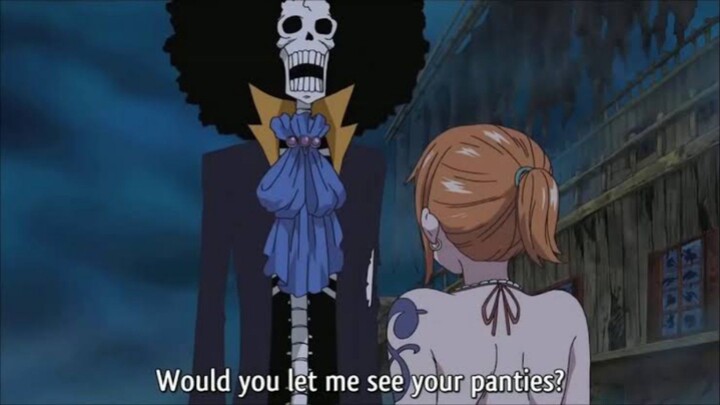 Brook pengen liat CD nya Nami