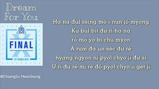 [Phiên âm tiếng Việt] Dream For You - Produce X 101