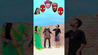 Beautiful Girls And Funny Dancing Monkeys Head Matching Dekha Jo Tune #funny #mmmrazz #shorts #music