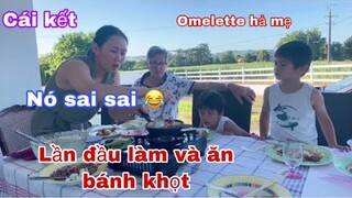 Bánh khọt lần đầu tiên làm ăn và cái kết/giống trứng Omelette/Ẩm thực Việt Nam/Cuộc sống pháp