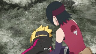 Sarada Gets Worried About Boruto After Using Karma Against Kashin Koji, Boruto Saves Konohamaru