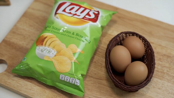 Anak-Anak Pasti Suka! Olahan Lays Dan Telur Jadi Lauk Enak - Resep Lays Omelette