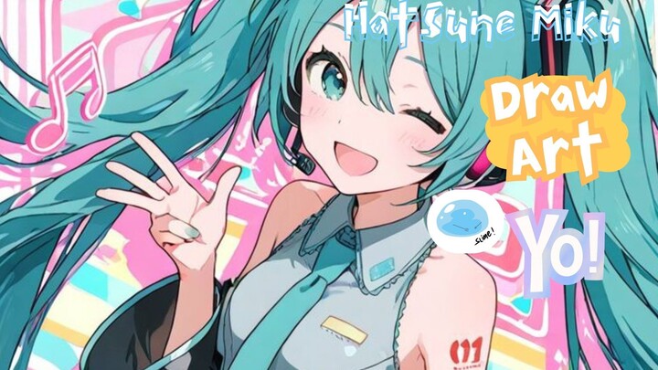 Rambut Hijau Tosca yang Unik dan digemari banyak orang โญHatsune Miku - Chibi Draw Art (Part.Sketch)