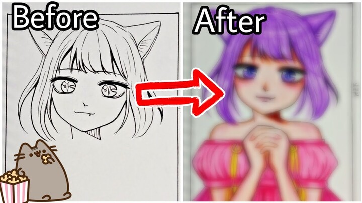 Cách vẽ một bé mèo cute dễ thương phần 2 - Tiên Mio