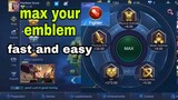MAX EMBLEM FAST AND EASY MOBILE LEGENDS