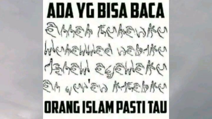 ada yang bisa baca pasti orang islam tau