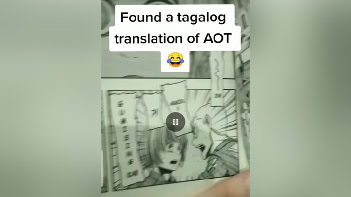 my cousin owns a tagalog translation of AttackOnTitan aot translation filipino filipinotiktok tagal