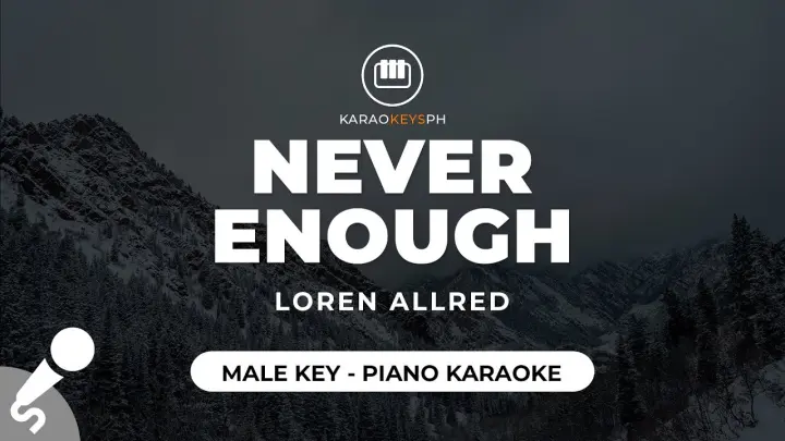 Never Enough - Loren Allred (Male Key - Piano Karaoke)