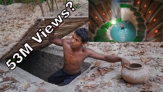 Building Most Secret Hidden Underground House with Underground Deep Pool To Avoid An Enemy