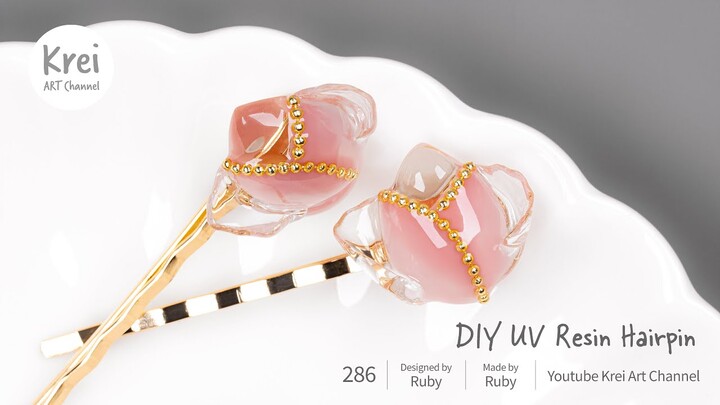 【UV レジン】DIYで魔法の種みたいな可愛いヘアピンを作りました! UV Resin-DIY a Cute Hairpin that looks like a Magical Seed.