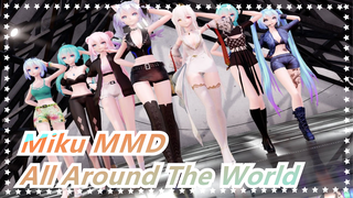 [Miku MMD] All Around The World / Young Blood - Miku, Haku & Luka