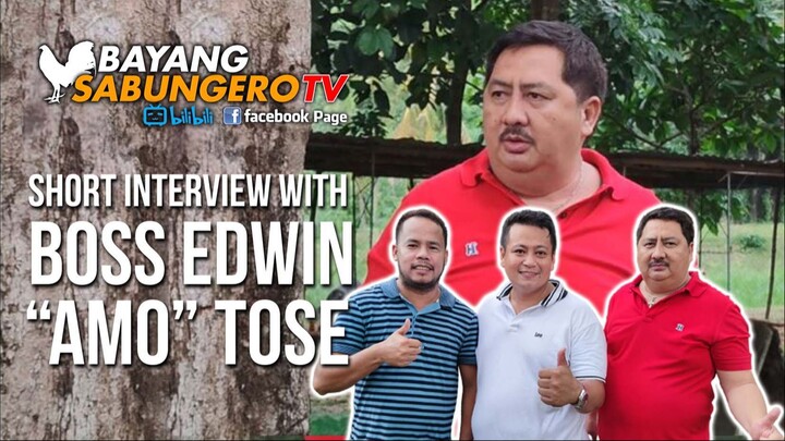 Short Interview with Boss Edwin "Amo" Tose