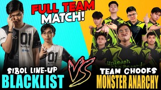 FULL TEAM BLACKLIST SIBOL LINE UP VS TEAM CHOOX MONSTER ANARCHY IN RANK - MOBILE LEGENDS