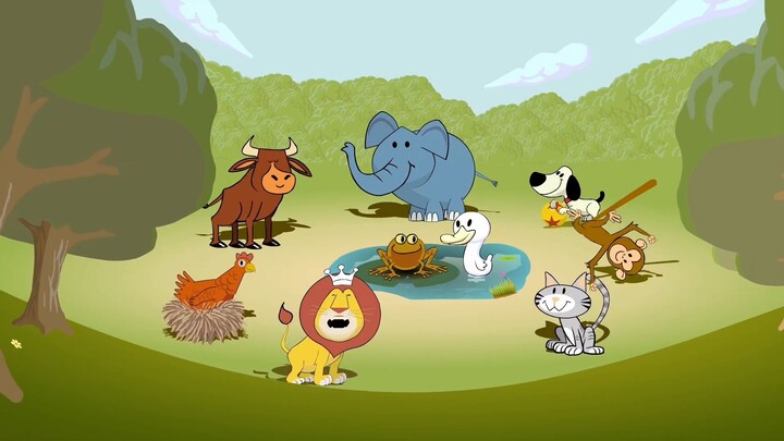 Animal Sounds Song for Kids | Lion, Elephant, Monkey - Learn Animals | Turma do Balalá