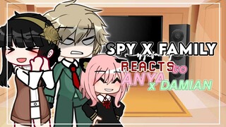 🕵‍♂️ SPYXFAMILY Reacts to AnyaxDamian (Damianya) 🔎 || Reaction 🕶 • Silent Bellaa 《 Gacha Club 》