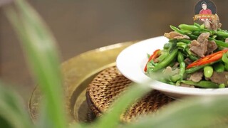 ĐẬU COVE XÀO BÒ – Món xào hấp dẫn cho mâm cơm gia đình _ Cùng Cháu Vào Bếp