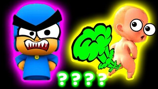 Pocoyo & Boss Baby "Go Away! & Fart" Sound Variations in 49 Seconds