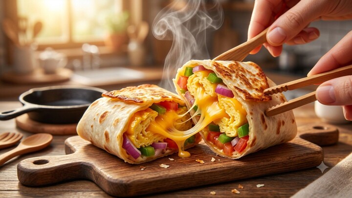 Miniature Egg Breakfast Wrap 🌯🍳 | Tiny Cooking ASMR