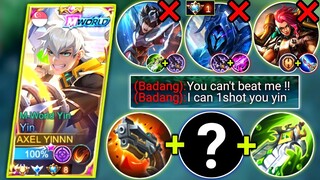 YIN VS MYTHICAL GLORY TEAM | YIN VS BADANG SIDELANE HYPER CARRY | YIN BEST BUILD & EMBLEM | MLBB