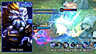 AULUS NEW WAR LION SKIN IS HERE! | AULUS CRAZY BLUE BUILD GAMEPLAY | [NO DEATH AULUS!] ~ MLBB