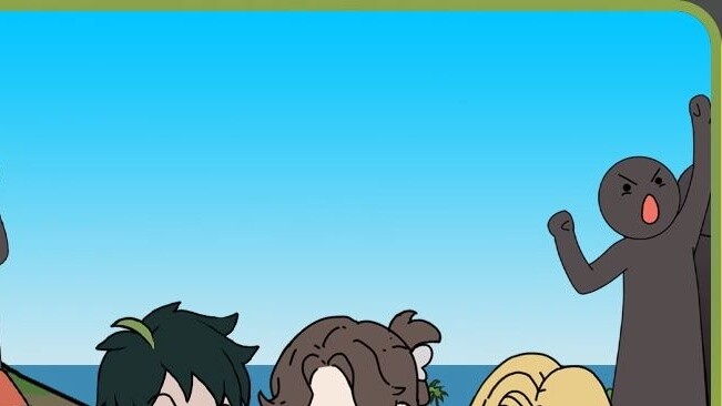 "เกาะลอย" 12. มนุษย์ทั้งหมดได้รับการเทเลพอร์ตไปยังเกาะต่างๆ เป็นกลุ่มละ 4 เกาะ #二元 #原创动漫 #原创动漫