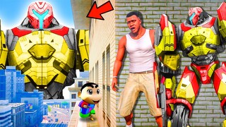 Franklin and Shinchan & Pinchan play HIDE AND KILL with Squid Game Doll In GTA 5