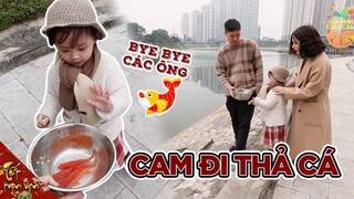 Cam Cam đi thả cá chép , làm mứt dừa chanh leo , trà quế mật ong đón tết Vlog 175