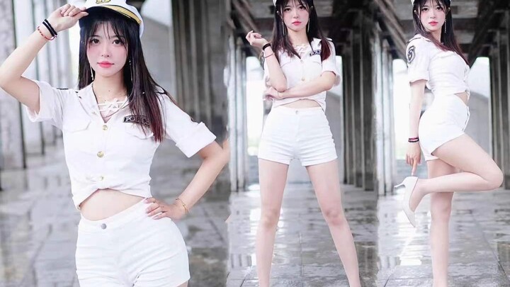 第一次挑战10cm高跟鞋捏～制服大姐姐翻跳Genie少女时代！
