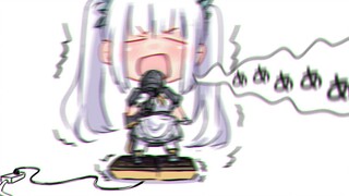 Mea [神楽めあ] who performs live broadcasts and makes vibrato sounds.