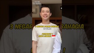 3 Negara Paling Bahagia Di Dunia (Nomor 1 Siapa Sangka 🇮🇩) #shorts