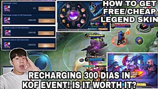 KOF EVENT | Recharging 300 Dias for Epic skin | How to get Free/cheap Legend Skin | Grock Highlights