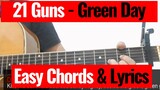 Green Day - 21 Guns Easy Chords & Lyrics Cover