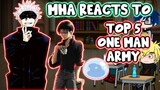 MHA/BNHA Reacts to Top 5 Most Powerful Anime Characters || Gacha Club ||