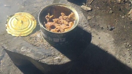 Rare domestic beef jerky canned product