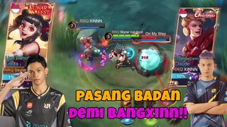 SKYLAR PASANG BADAN DEMI BANG XINN, MUSUH PUN RATA FT. PSYCHOO - Mobile Legends