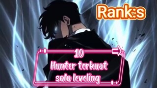 inilah 10 sosok Hunter terkuat di solo leveling nantinya.