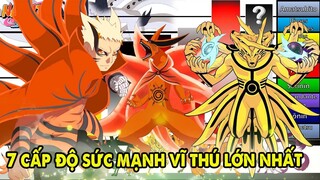 7 cấp độ sức mạnh vĩ thú lớn nhất Naruto từng sử dụng