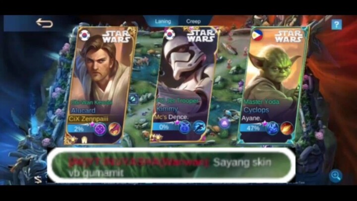 I USE OBI WAN-KENOBI STAR WARS SKIN ON MOBILE LEGENDS 😂