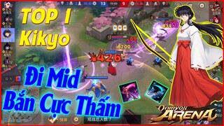 🌸Onmyoji Arena: TOP 1 Kikyo Đi Mid - Lên 2 Món Sát Thủ Bắn Quá Đau