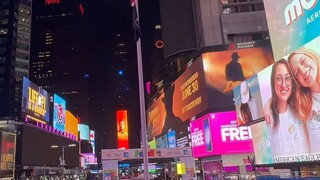 When I projected my girlfriend's video onto the Times Square big screen...