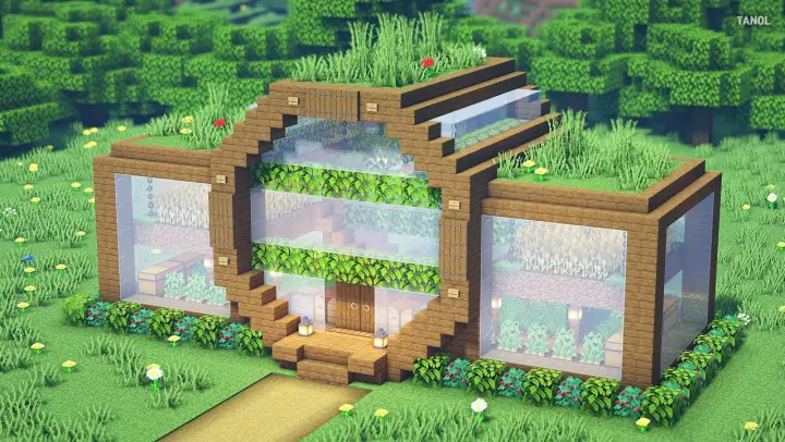 ⚒️ Minecraft | How To Build a Large Greenhouse House