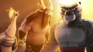 Tiga penjahat utama Kung Fu Panda: Tiansha tersenyum, Pangeran Shen menyumbangkan emotikon, dan Can 