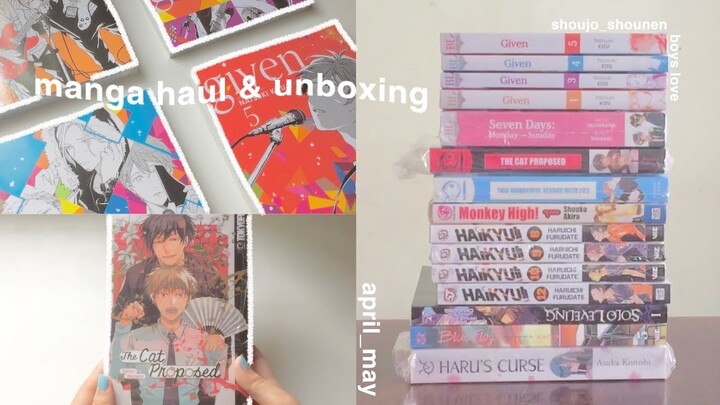 a chill manga haul & unboxing || april and may 2021