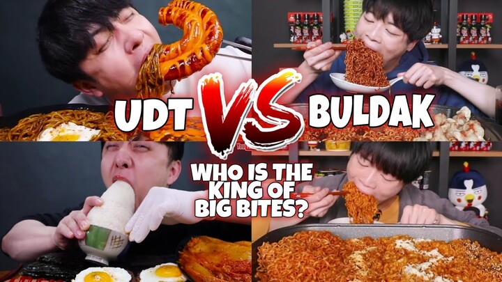 BATTLE OF MUKBANGERS! UDT VS BULDAK🙀🙀🙀Who do you think will win?